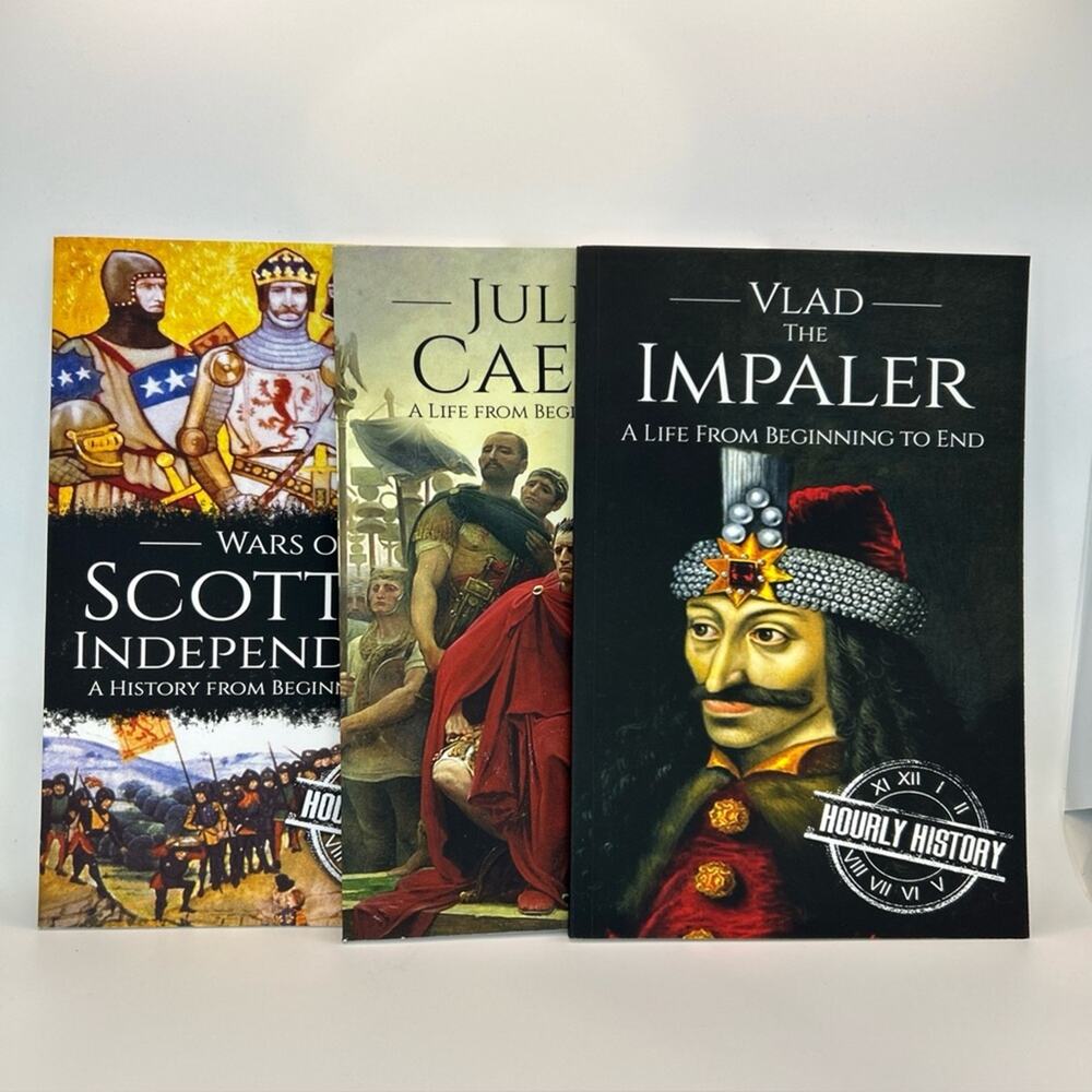 Hourly History PB Books (3) Vlad Impaler Julius Caesar Wars Scottish Short Reads